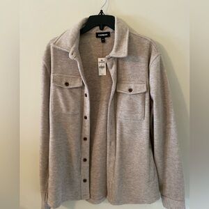 Express Beige Button-Up Jacket